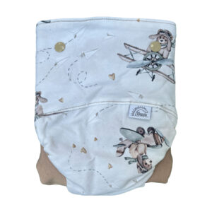 Csónakos mosható pelenka L - Airplanes