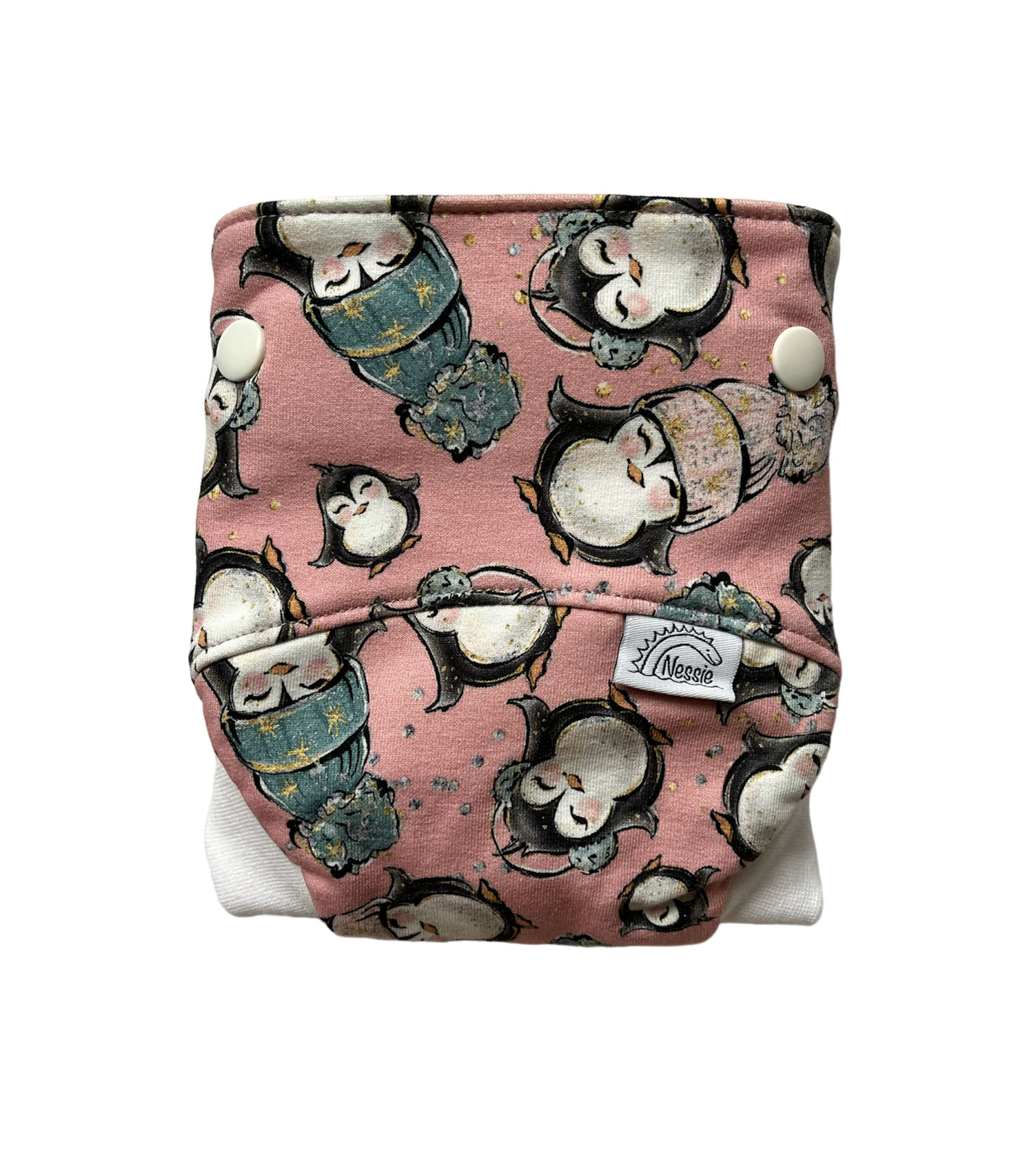 Csónakos mosható pelenka S - Pink penguin